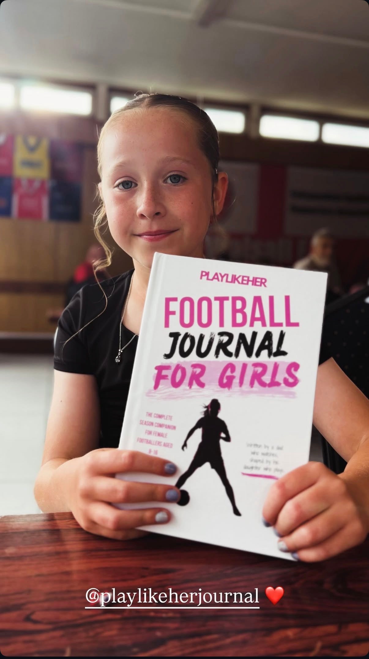PLAYLIKEHER – WIRE-O Edition Football Journal For Girls | Girls Complete Season Football Journal | FREE Delivery