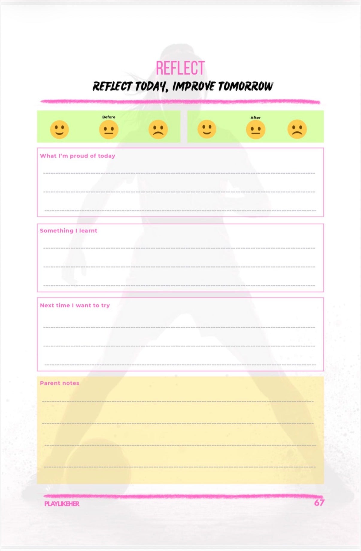 PLAYLIKEHER - Premium Hardback Edition Football Journal For Girls | Complete Season Football Journal for Female Footballers | FREE Delivery