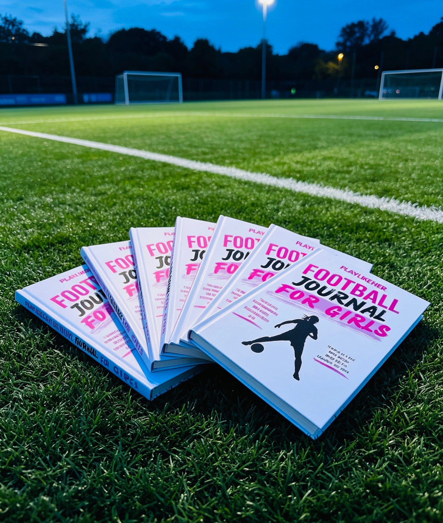 PLAYLIKEHER - Premium Hardback Edition Football Journal For Girls | Complete Season Football Journal for Female Footballers | FREE Delivery