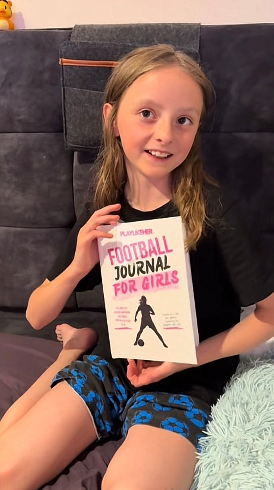 PLAYLIKEHER – WIRE-O Edition Football Journal For Girls | Girls Complete Season Football Journal | FREE Delivery