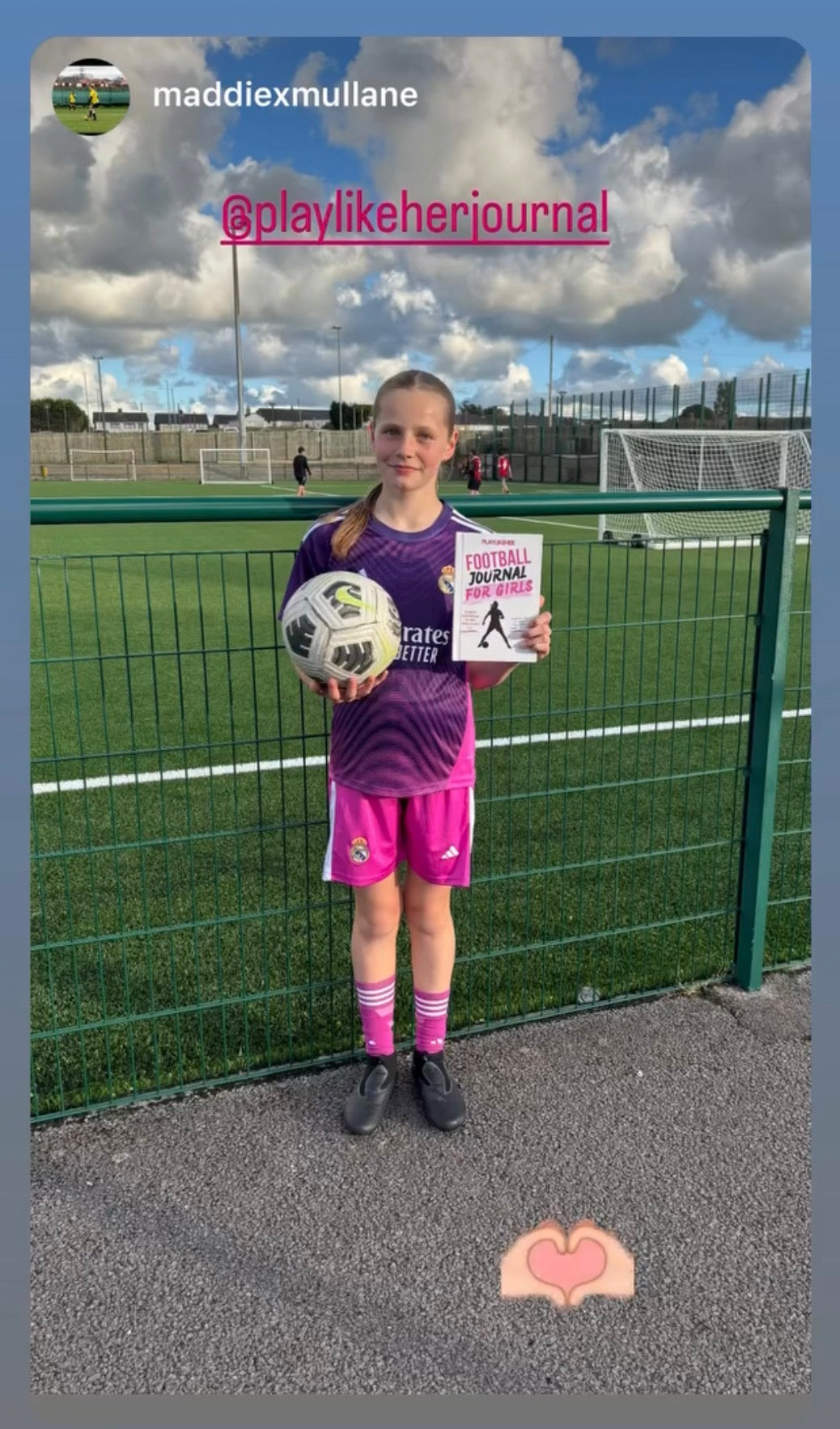 PLAYLIKEHER – WIRE-O Edition Football Journal For Girls | Girls Complete Season Football Journal | FREE Delivery
