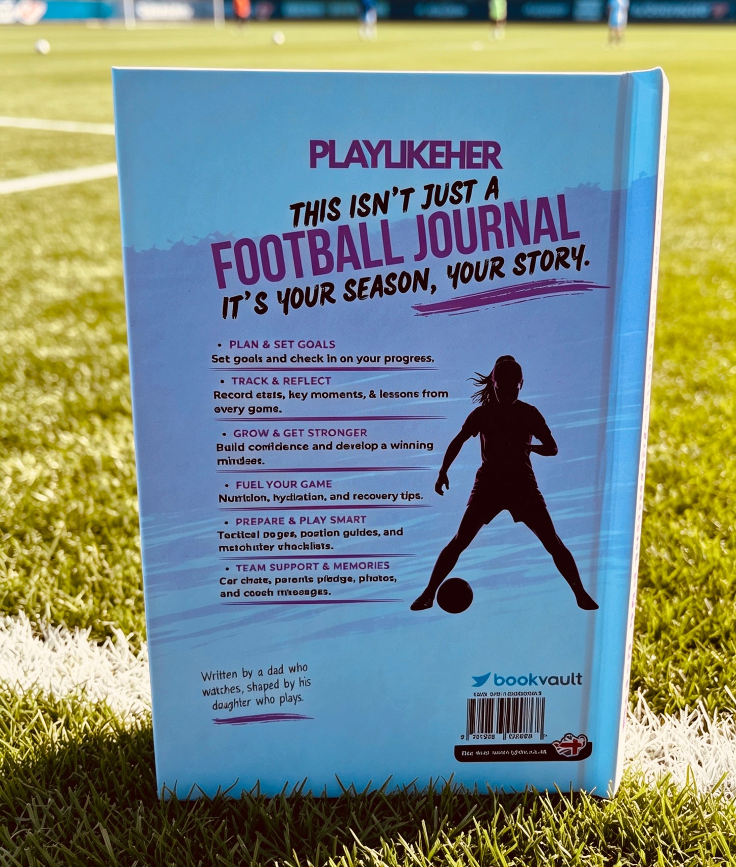PLAYLIKEHER - Premium Hardback Edition Football Journal For Girls | Complete Season Football Journal for Female Footballers | FREE Delivery