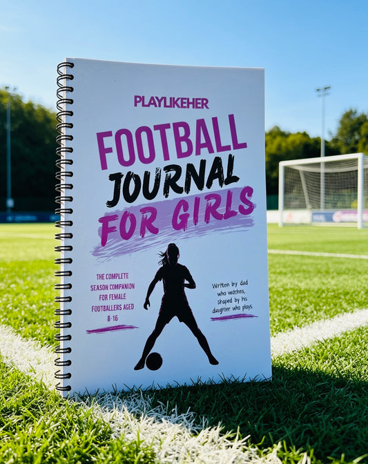 PLAYLIKEHER – WIRE-O Edition Football Journal For Girls | Girls Complete Season Football Journal | FREE Delivery
