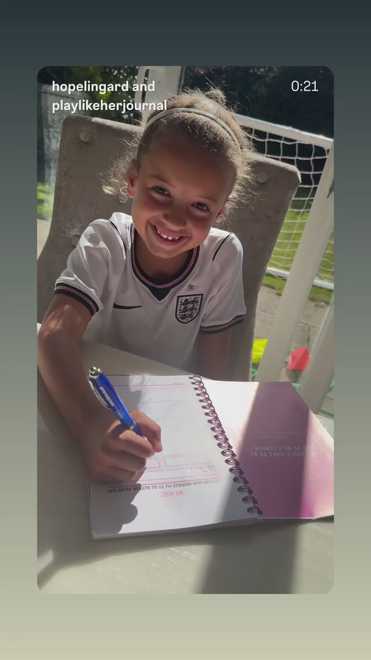 PLAYLIKEHER - Premium Hardback Edition Football Journal For Girls | Complete Season Football Journal for Female Footballers | FREE Delivery